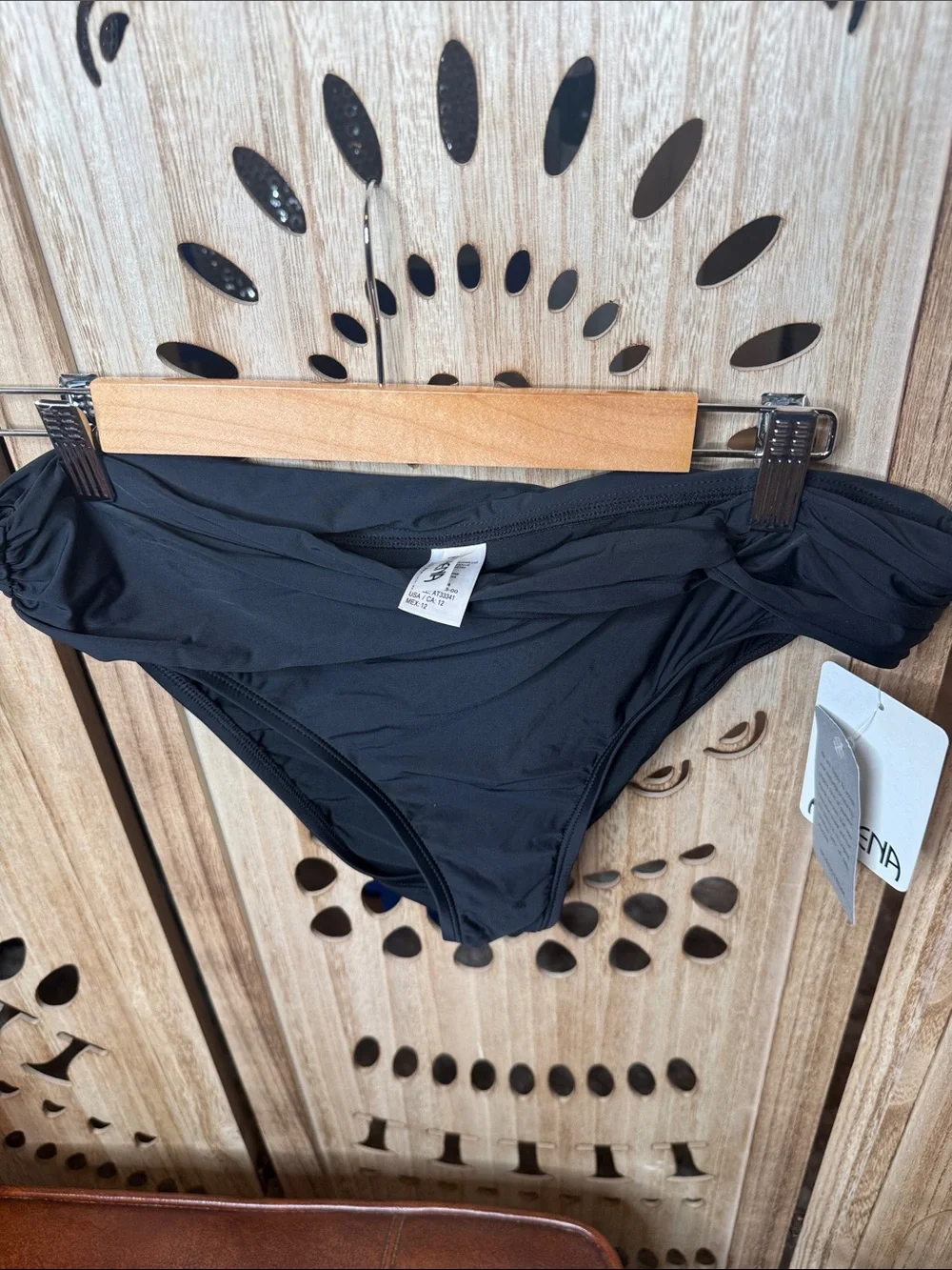 Athleta Black Women's Bikini Bottom - Ruched Sides